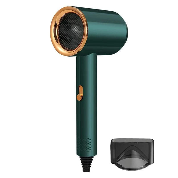 Planet Gates Emerald Green / us Negative Ion Hair Care Hair Dryer Professional Blue Light Collagen Electric Hair Brush Turbocharged Quick Drying Low Noise Dryer