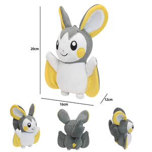 Planet Gates Emolga Pokemon Plush Tepig Victini Snivy Emolga Scorbunny Yamper Raboot Alolan Marowak Sleeping Vaporeon Smoliv Lechonk Stuffed Toys