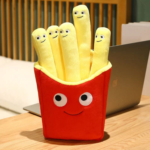 Planet Gates Emotional Support Smile French Fries Plush Stuffed Toy, Plush Sofa Pillow Car Accessories, Children's Pretend Play Accessories T