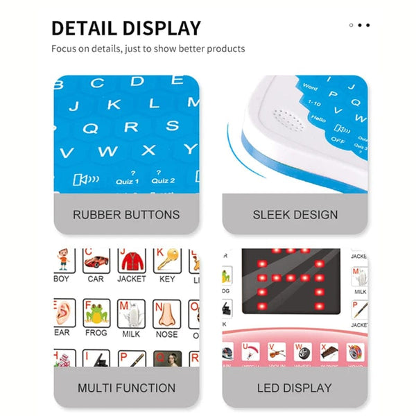 Planet Gates English Learning Machine Laptop Computer Toys Child Electronic Preschool Language Education Gift Toddler Kid Developing Skills