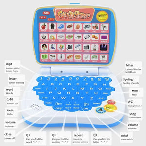 Planet Gates English Learning Small Laptop Toy for Kids. Boys and Girls Computer for Aphabet ABC.Numbers.Words.Spelling.Maths.Music