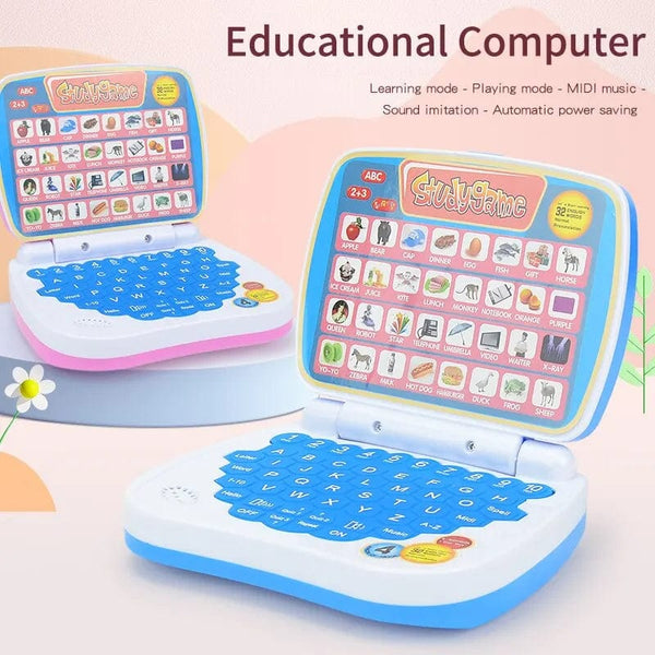 Planet Gates English Learning Small Laptop Toy for Kids. Boys and Girls Computer for Aphabet ABC.Numbers.Words.Spelling.Maths.Music