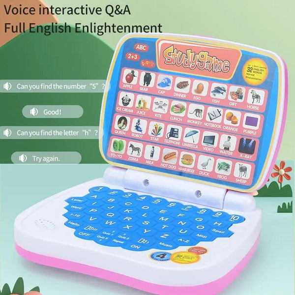 Planet Gates English Learning Small Laptop Toy for Kids. Boys and Girls Computer for Aphabet ABC.Numbers.Words.Spelling.Maths.Music