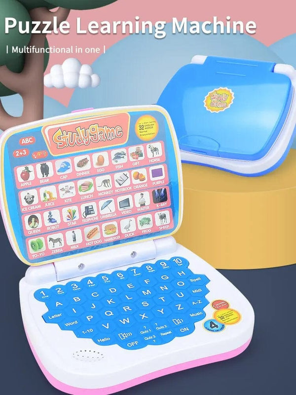 Planet Gates English Learning Small Laptop Toy for Kids. Boys and Girls Computer for Aphabet ABC.Numbers.Words.Spelling.Maths.Music