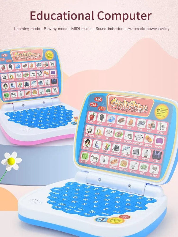 Planet Gates English Learning Small Laptop Toy for Kids. Boys and Girls Computer for Aphabet ABC.Numbers.Words.Spelling.Maths.Music