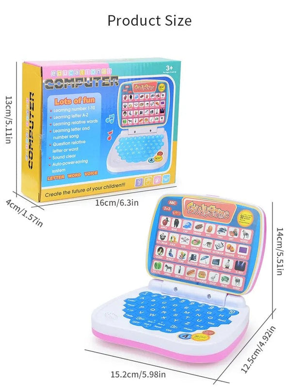 Planet Gates English Learning Small Laptop Toy for Kids. Boys and Girls Computer for Aphabet ABC.Numbers.Words.Spelling.Maths.Music