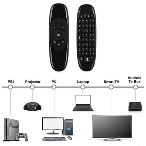 Planet Gates English Version C120 Air Mouse Mini Keyboard Mouse Somatosensory Gyroscope Double-Sided Remote Control for PC Android TV Box