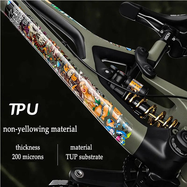 Planet Gates ENLEE Bicycle Frame Protector Anti-Scratch Bicycle Protection Film Bicycle Protector Strong Upgraded Material Multiple Choices