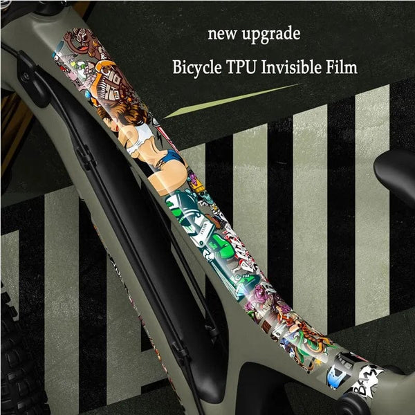 Planet Gates ENLEE Bicycle Frame Protector Anti-Scratch Bicycle Protection Film Bicycle Protector Strong Upgraded Material Multiple Choices