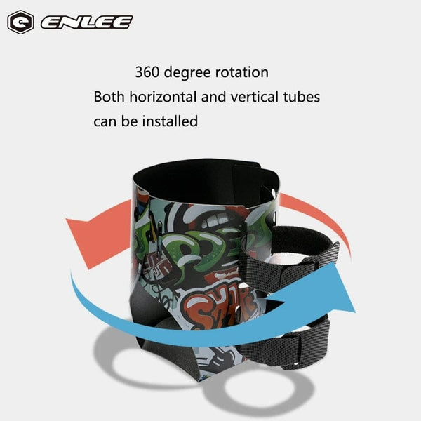 Planet Gates ENLEE Colorful Portable Mountain Bike Folding Bicycle Kettle Cartoon Pattern Bottle Holder Bottle Cage Folding Cup Holder