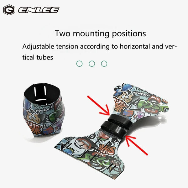 Planet Gates ENLEE Colorful Portable Mountain Bike Folding Bicycle Kettle Cartoon Pattern Bottle Holder Bottle Cage Folding Cup Holder