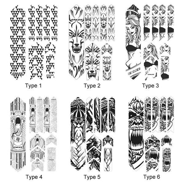 Planet Gates ENLEE The New Removeable Sticker Road Bicycle Paster Guard Cover 3D MTB Mountain Bike Scratch-Resistant Protect Frame Protector