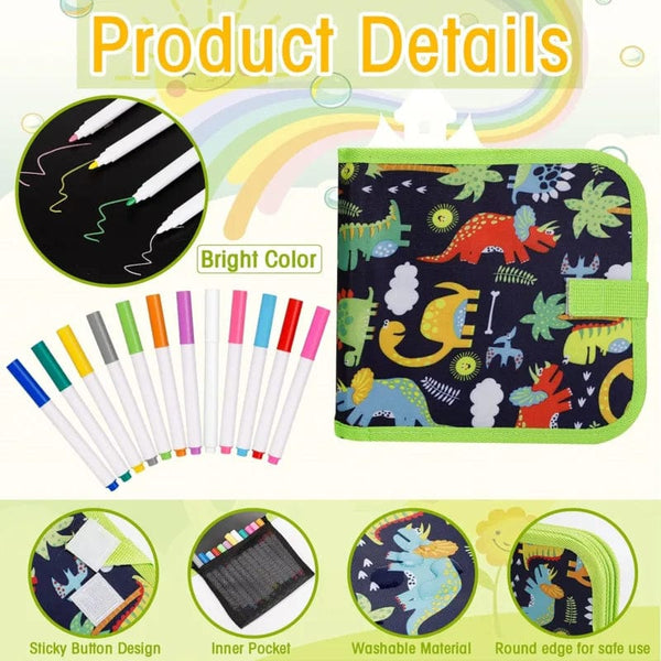 Planet Gates Erasable Doodle Book Reusable Drawing Board With Magic Pens Painting Toys For Kids Montessori Educational Toy DIY Toddlers Gift