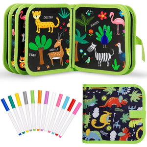 Planet Gates Erasable Doodle Book Reusable Drawing Board With Magic Pens Painting Toys For Kids Montessori Educational Toy DIY Toddlers Gift