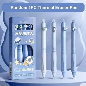 Planet Gates Erasable Pen 0.5mm Neutral Pen Cartoon Black Blue Ink Thermal Eraser Press Pen Office Supply