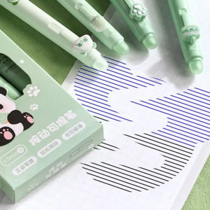 Planet Gates Erasable Pen 0.5mm Neutral Pen Cartoon Black Blue Ink Thermal Eraser Press Pen Office Supply