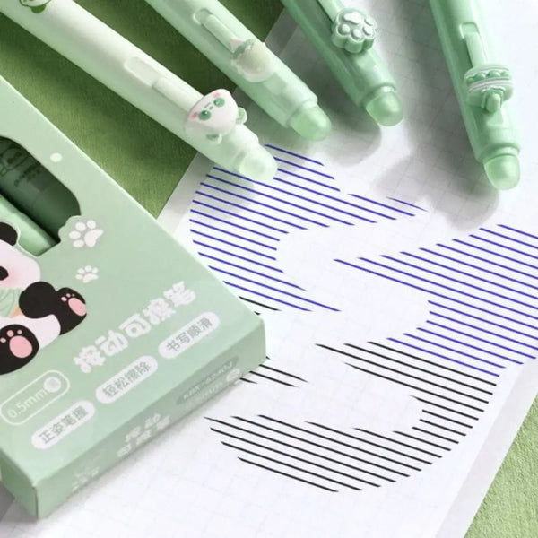 Planet Gates Erasable Pen 0.5mm Neutral Pen Cartoon Black Blue Ink Thermal Eraser Press Pen Office Supply