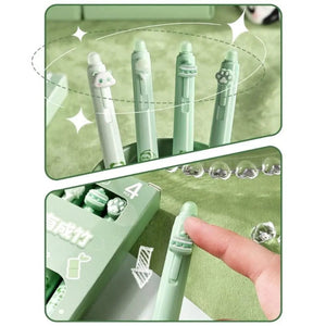 Planet Gates Erasable Pen 0.5mm Neutral Pen Cartoon Black Blue Ink Thermal Eraser Press Pen Office Supply