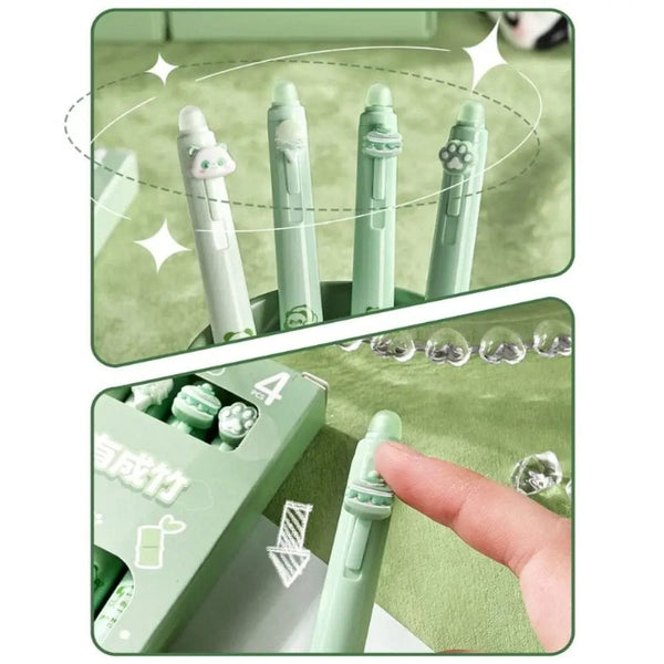 Planet Gates Erasable Pen 0.5mm Neutral Pen Cartoon Black Blue Ink Thermal Eraser Press Pen Office Supply