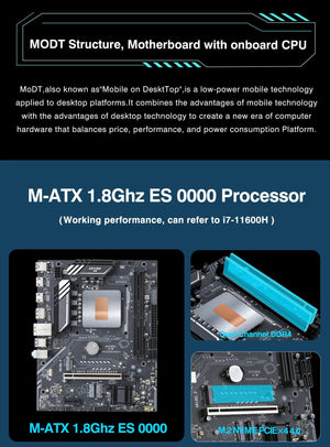 Planet Gates ERYING DIY Desktop Motherboard with Onboard 11th Core CPU 0000 ES 1.8GHz-4.5GHz 6C12T 18MB Cache(Refer To i7 11600H) Gaming PC