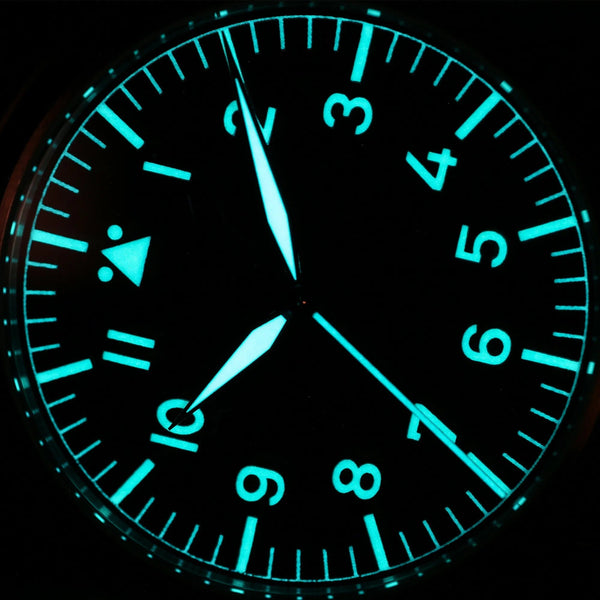 Planet Gates 【Escapement Time】Automatic PT5000 Movement Pilot Watch withType-B or Type-A   Black Dial and 40mm Case waterproof 100M