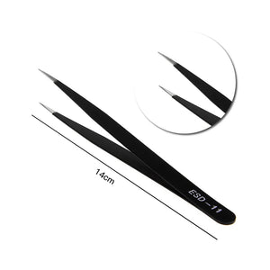 Planet Gates ESD Anti-Static Stainless Steel Tweezer Set Maintenance Repair Tool Kit Anti Static Model Making Tool Hand Tool Set