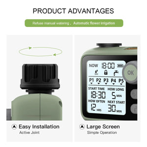 Planet Gates Eshico New Style Water Timer Knob Easier to Operate LED Backlight Dark Night Guardian Rain Sensing More Intelligent Garden Tools