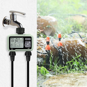 Planet Gates Eshico Super Timing System 2-Outlet Water Timer Precisely Watering Up Outdoor Automatic Irrigation Fully Adjustable Program