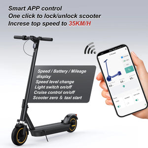 Planet Gates ESMax 1000W 14.5AH / france AOVOPRO ESMax 45KM Electric Scooter 35KM/H Fast Speed 1000W Peak Power 10 Inch Anti-puncture Air Tire 14.5AH Folding E-scooter