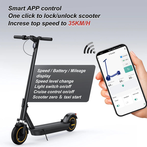 Planet Gates ESMax 1000W 14.5AH / france AOVOPRO ESMax 45KM Electric Scooter 35KM/H Fast Speed 1000W Peak Power 10 Inch Anti-puncture Air Tire 14.5AH Folding E-scooter