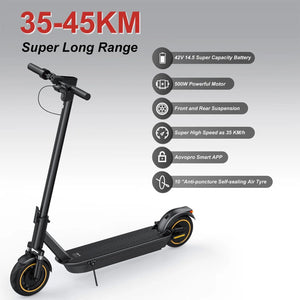 Planet Gates ESMax 1000W 14.5AH / france AOVOPRO ESMax 45KM Electric Scooter 35KM/H Fast Speed 1000W Peak Power 10 Inch Anti-puncture Air Tire 14.5AH Folding E-scooter