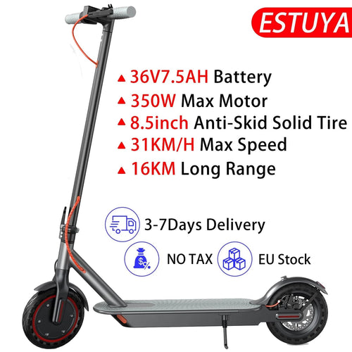 Planet Gates ESTUYA 350W7.5AH / france JUICEASE Electric Scooter 1000W/350W Powerful Motor 7.5/14.5AH Battery Folding Escooter 8.5/10 Inch Anti-Skip Tire for Adults