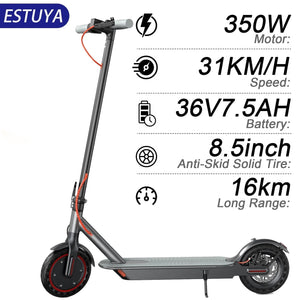 Planet Gates ESTUYA 7.5AH 350W / france AOVOPRO 350W Electric Scooter 31KM/H 8.5 Inch Tire Electric Kick Scooter 7.5/7.8AH Adults Smart APP Escooter Free Shipping