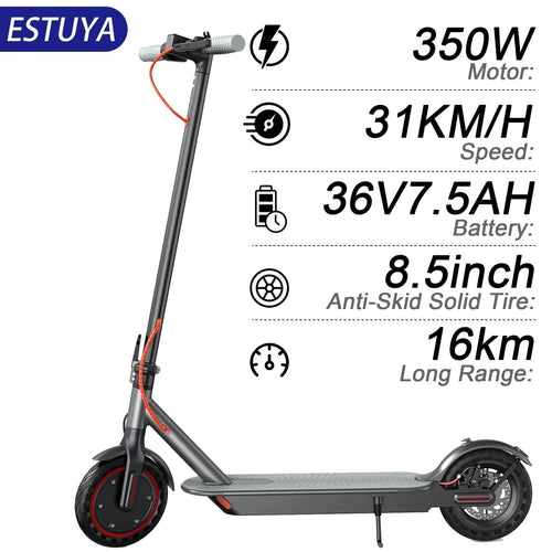 Planet Gates ESTUYA 7.5AH 350W / france AOVOPRO 350W Electric Scooter 31KM/H 8.5 Inch Tire Electric Kick Scooter 7.5/7.8AH Adults Smart APP Escooter Free Shipping