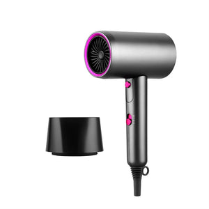 Planet Gates EU / 220V Black 2200W Hair Dryer Professional High Speed Powerful Blow Dryer Electric Negative Ion Low Noise Adjustable Salon Household Dryer