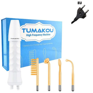 Planet Gates EU Facial Skin Care High Frequency Facial Wand Portable Hand-Held High Frequency Facial Machine with 4 Pcs Different Tubes