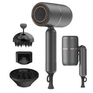 Planet Gates EU / GRAY Hair Dryer with Diffuser Ionic Blow Dryer Professional Portable Hair Dryers Accessories for Women Curly Hair Purple Home Applian