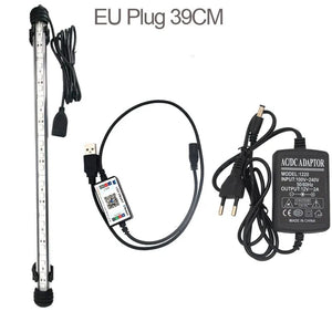 Planet Gates EU PLUG 39CM / Russian Federation RGB Aquarium Light Marine Bluetooth Controller Fish Tank Led Lighting Fixture For Aquarium Led Light Submersible Fish Tank Light