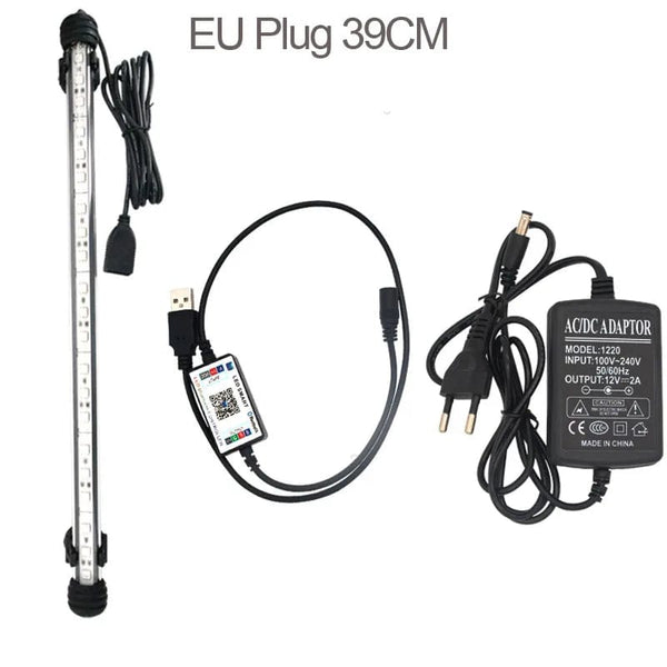 Planet Gates EU PLUG 39CM / Russian Federation RGB Aquarium Light Marine Bluetooth Controller Fish Tank Led Lighting Fixture For Aquarium Led Light Submersible Fish Tank Light