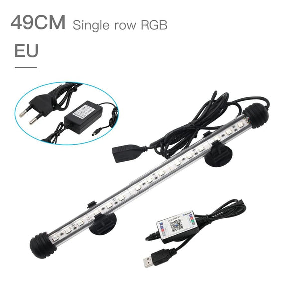 Planet Gates EU PLUG 49CM / Russian Federation RGB Aquarium Light Marine Bluetooth Controller Fish Tank Led Lighting Fixture For Aquarium Led Light Submersible Fish Tank Light