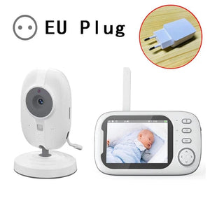 Planet Gates EU Plug Cdycam Wireless Video Baby Monitor 3.5 Inch With Lullabies Auto Night Vision Two Way Intercom Temperature Monitoring Babysitter