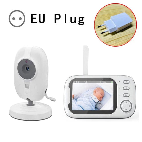 Planet Gates EU Plug Cdycam Wireless Video Baby Monitor 3.5 Inch With Lullabies Auto Night Vision Two Way Intercom Temperature Monitoring Babysitter