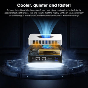 Planet Gates EU Plug CHUWI LarkBox X Mini PC 12GB RAM 512GB SSD Intel N100 Game PC UHD Graphics for 12th Gen Intel Processors WiFi 6 Desktop Computer