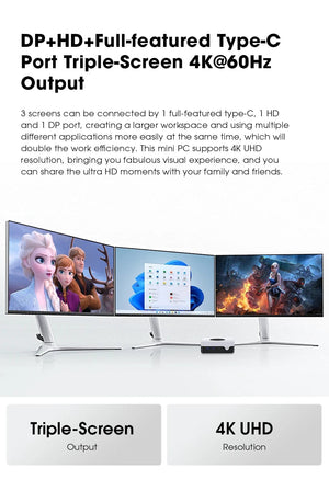 Planet Gates EU Plug CHUWI LarkBox X Mini PC 12GB RAM 512GB SSD Intel N100 Game PC UHD Graphics for 12th Gen Intel Processors WiFi 6 Desktop Computer