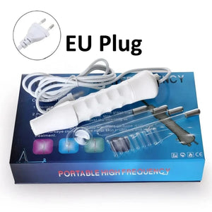 Planet Gates EU Plug High Frequency Skin Therapy Wand Machine Portable Handheld for Acne Massage Skin Rejuvenation Tightening Wrinkle Reducing Tool