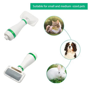 Planet Gates EU plug Pet Hair Dryer 2 with Slicker Brush Grooming for Cat and Dog Brush Professional Home Grooming Furry Drying Portable Dog Blower