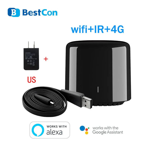 Planet Gates EU Plug RM4C mini Broadlink APP Bestcon RM4C mini Universal Wifi IR Mini Remote Control Compatible Alexa Google Assistant For AC