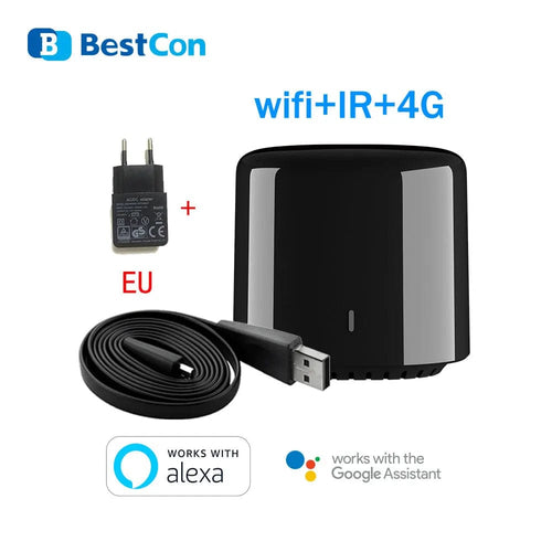 Planet Gates EU Plug RM4C mini Broadlink APP Bestcon RM4C mini Universal Wifi IR Mini Remote Control Compatible Alexa Google Assistant For AC