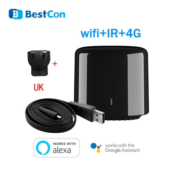 Planet Gates EU Plug RM4C mini Broadlink APP Bestcon RM4C mini Universal Wifi IR Mini Remote Control Compatible Alexa Google Assistant For AC