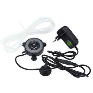 Planet Gates EU Plug Submersible Underwater Fish Tank Light Color Changing LED Air Light Aquarium Air Bubble 6pcs Lamp Making Oxygen for Fish Tank